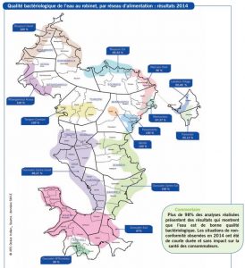 La qualité de l'eau du robinet par bassin d'alimentation (Source: ARS OI)