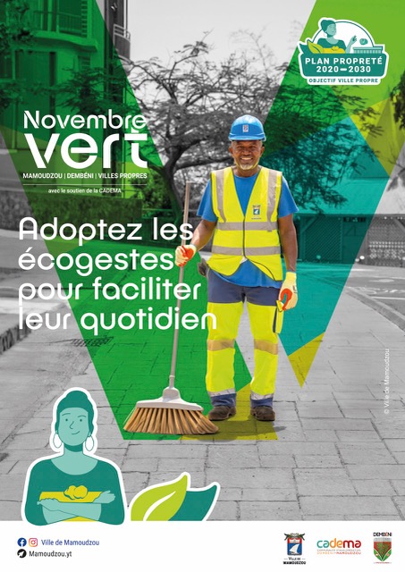 Ville de Mamoudzou, Ville de Dembeni, Cadema, propreté urbaine, sauvegarde de l'environnement