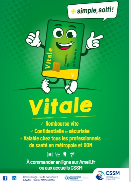 Carte Vitale, Mayotte, CSSM