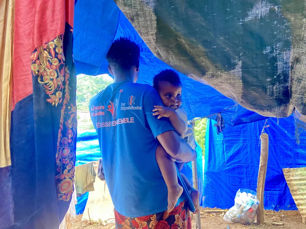Camp, réfugiés, Cavani, enfant, tente, démantèlement