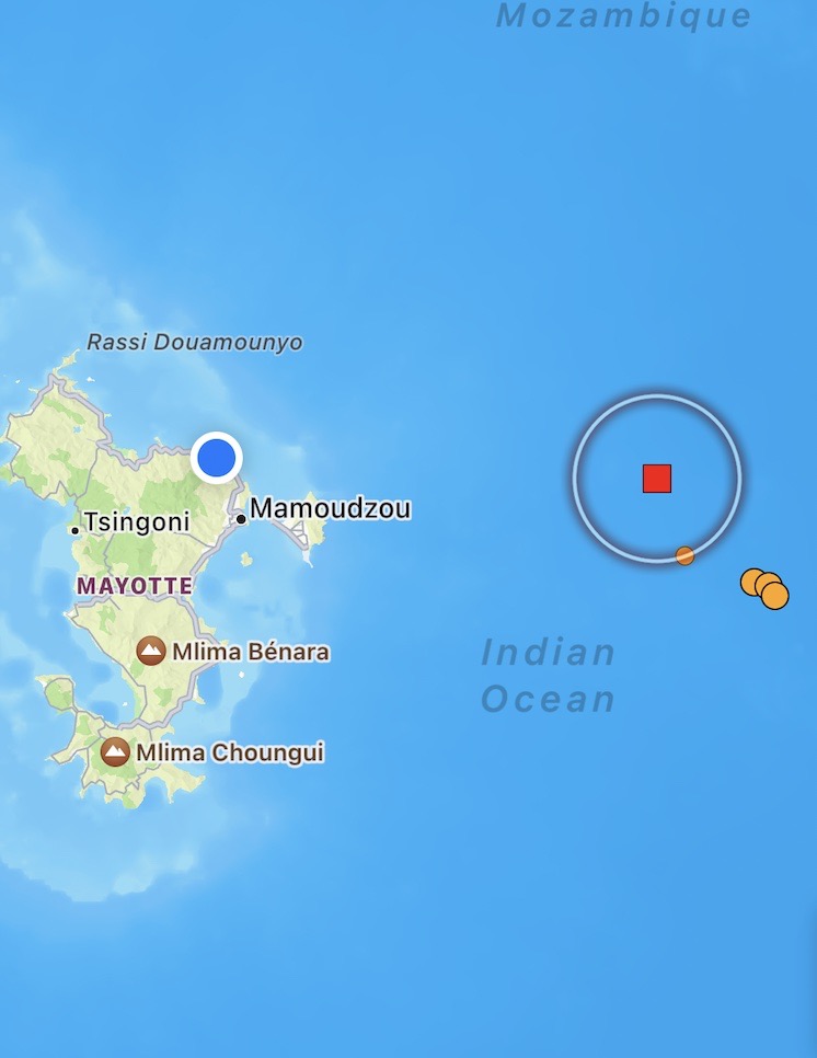 Volcan, Mayotte, séisme
