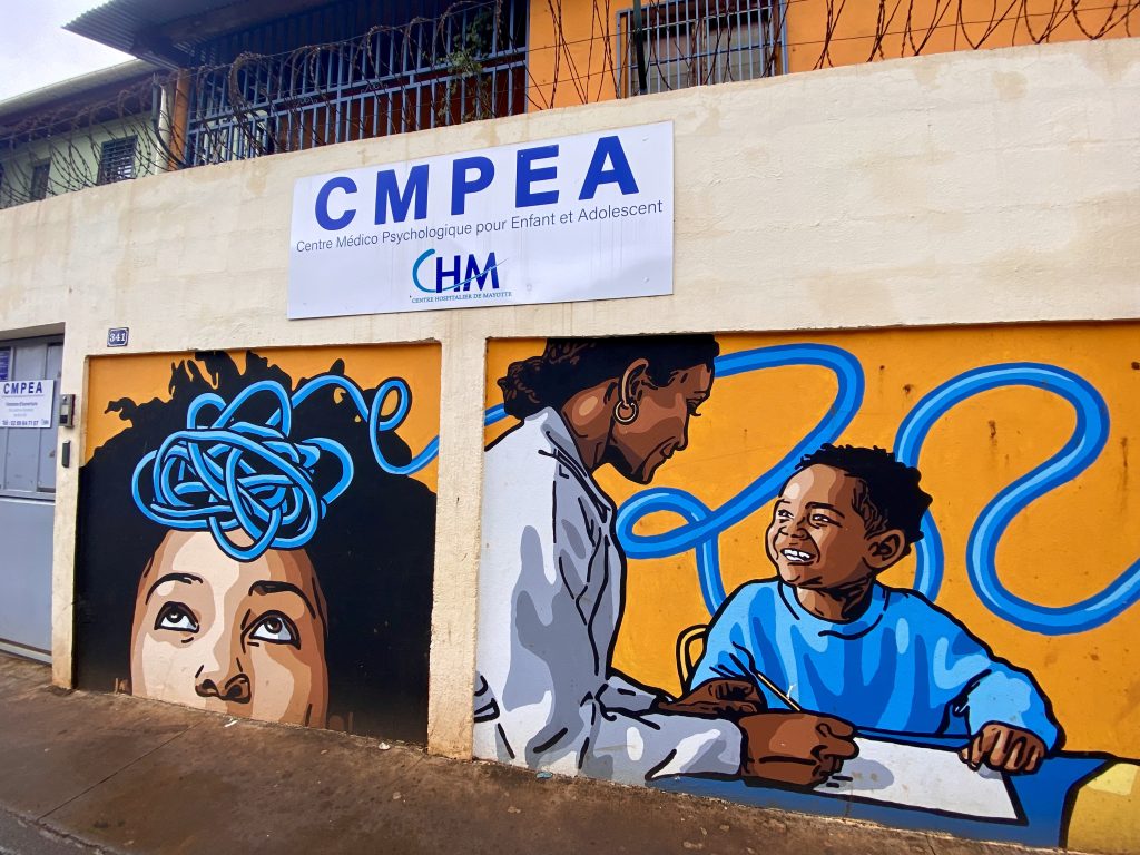 Mayotte, CMPEA, santé mentale, Mtsapéré, fresque,