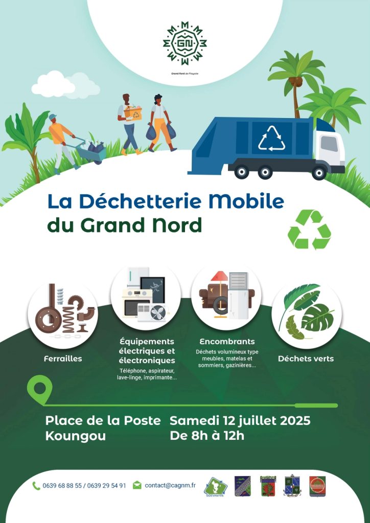 CAGNM, déchetterie, mobile, Koungou, Mayotte