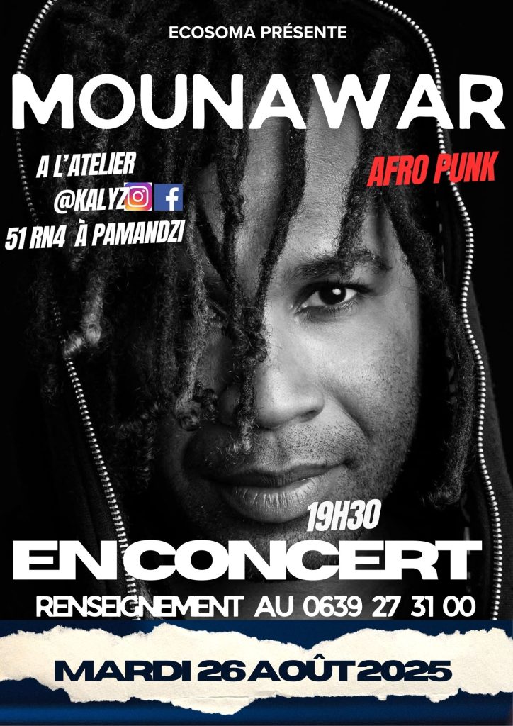 Mounawar, concert, Atelier du Kaliz, Pamandzi
