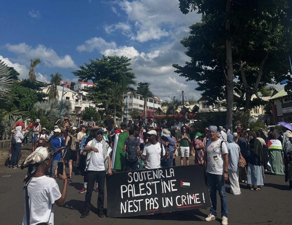 Palestine, Collectif en soutien à la Palestine, rassemblement, Mamoudzou, Mayotte
