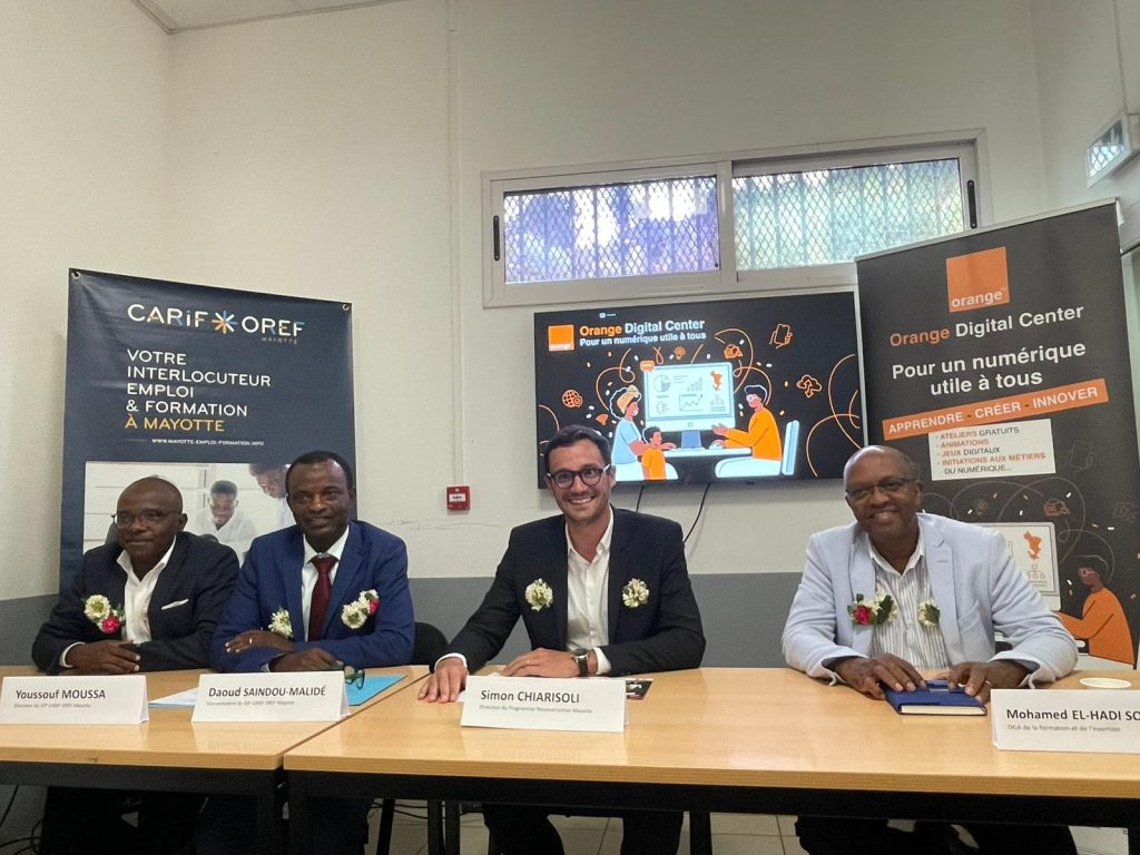 Orange, CARIF-OREF, Cité des Métiers, Espace numérique, Mayotte