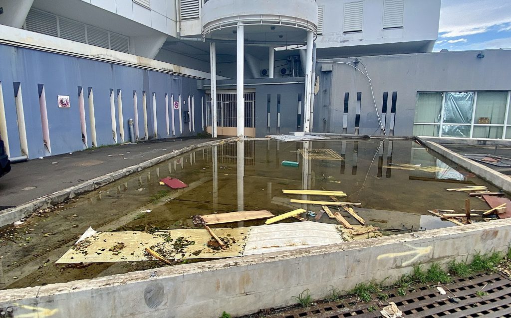 Mayotte, CHM, Chido, cour, inondation, eau, pluie,
