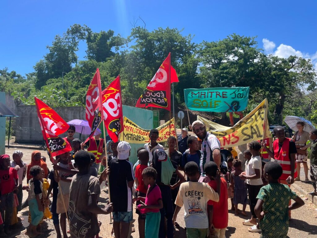 Hamouro, école, CGT Educ'action, manifestation, insalubrité, Mayotte