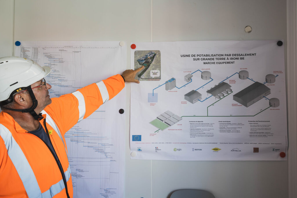 Ironi Bé, chantier, usine dessalement, Colas, eau, associations environnementales, préfecture, LEMA, Mayotte