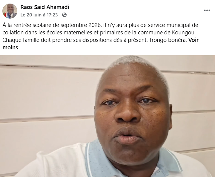 école, maternelle, élémentaire, collation, parents, repas, Koungou