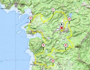 Trail de Makis : le parcours au départ et à l'arrivée de Combani