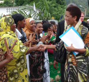 Lors du passage de la ministre à Mayotte
