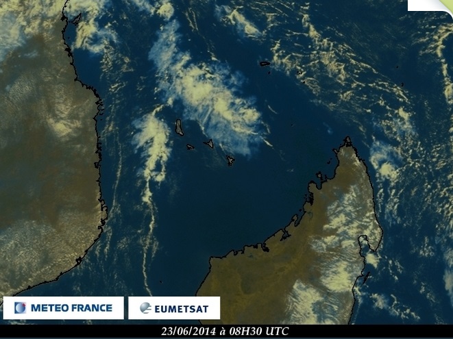 Image issue de l'animation satellite du Canal du Mozambique