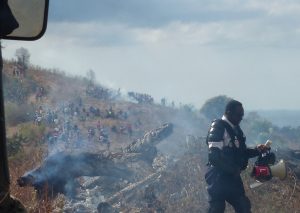 Le capitaine Chamassi lors d'une intervention auprès des jeunes