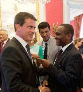 Ibrahim Aboubacar avec Manuel Valls
