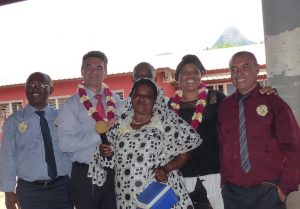 Le député Boinali Saïd Toumbou, le sous préfet Philippe Laycuras, Chadhouli, Roukia Lahadji et Mouslim Payet (CAPAM)