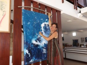 Lors de l'installation de l'exposition