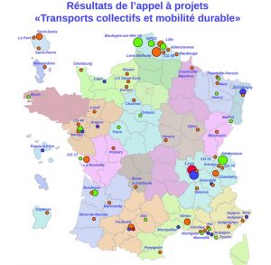 Les projets de transports retenus à l'échelle nationale