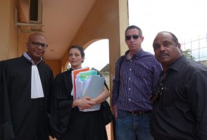 Théophane Narayanin à droite avec son directeur David Nagard aux côtés de leurs avocats Me Saïd Ibrahim et Me Josée Israël
