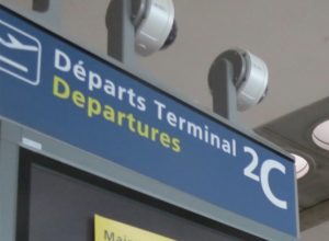 Panneau départ aeroport
