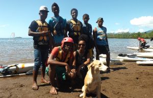L'équipe de bandrélé pour sa première compétition de kayak-polo le samedi 15 mars dernier
