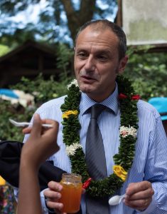 L'heure de la dégustation de produits locaux pour Seymour Morsy (photo lycée agricole)