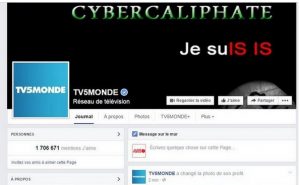 Capture d'écran du compte facebook de TV5 Monde piraté par Daech