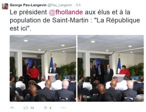 François Hollande à Saint Martin