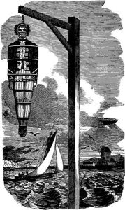 La pendaison de Capitaine Kidd à Londres en 1701  (source : Wiki Commons)