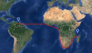 De Mayotte au Venezuela El Cambur s'est amusé à imaginer le trajet de nos exportations imaginaires