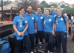 Le staff médical, au moment du départ de la délégation pour La Réunion