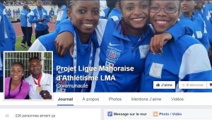 La Page Facebook du projet de ligue d'athlétisme