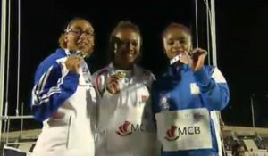Le podium de Nasran Bacar (Capture d'écran du direct de Réunion 1ère)