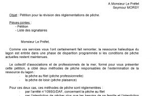 La pétition pour la révision des réglementations de pêche