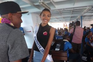 Bonheur aussi pour Miss Mayotte qui accompagnait la délégation