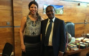 Ibrahim Aboubacar avec la maire de La Possession pour parler climat et Jeux (Photo: Mairie de La Possession)