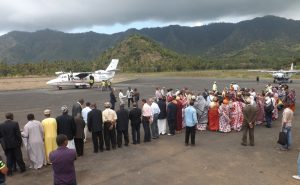 Le nouvel appareil Let accueilli sur l'aéroport d'Anjouan en provenance de Mayotte ce mercredi