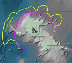 L'extension au nord des Kerguelen (Crédit : Extraplac)