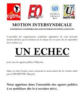 L'appel à la manifestation de l'intersyndicale