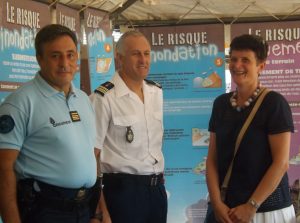 Florence Ghilbert Bezar la directrice de cabinet avec les responsables de la gendarmerie