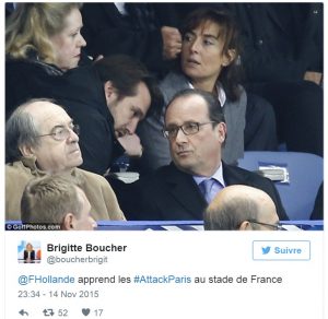 Le moment où François Hollande apprend les attaques