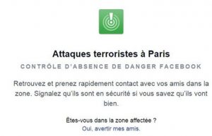 Facebook Je suis en sécurité