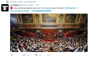 François Hollande devant le congrés à Versailles T
