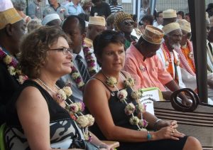 Avec la vice-recteur lors de l'inauguration du collège de Kwalé ce vendredi