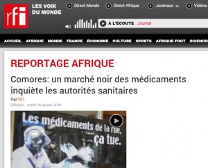 RDP RFI Médicaments Comores
