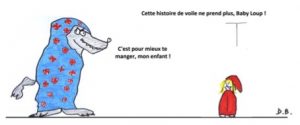 Caricature sur l'actualité de la crèche Baby Loup