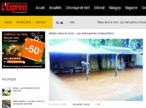 Les intempéries de ces dernières semaines à Madagascar ont déjà fait 6 victimes