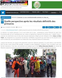 Habariza Comores se demande où va le pays