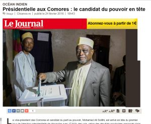Le JIR annonce le 25 février que le candidat du pouvoir est en tête