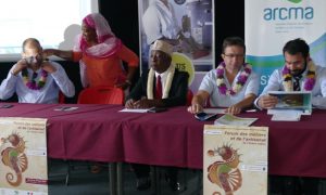 Inauguration par le président Djoundi (au centre)